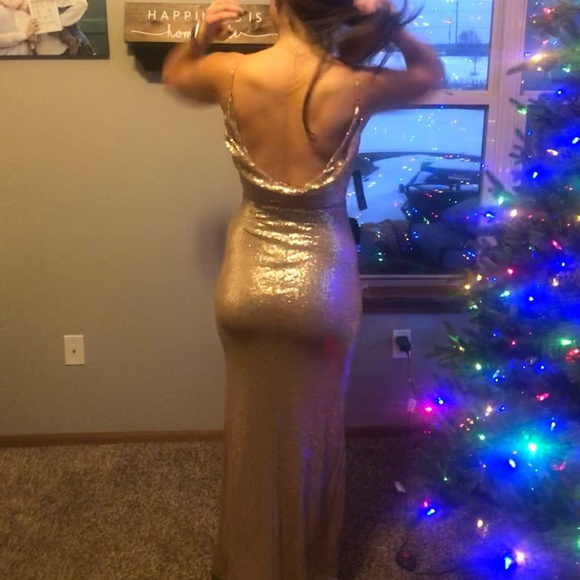 Lulus sequin gown EUC - Picture 2 of 4